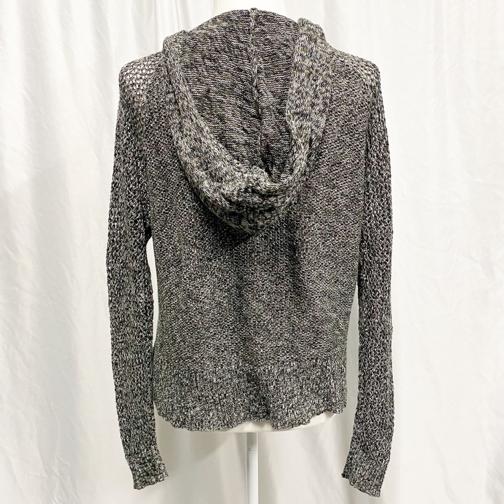 American Eagle Gray Hooded Knit Sweater - Picture 6 of 9